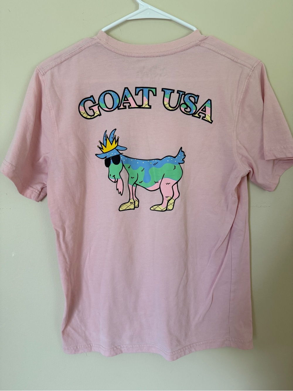 GOAT USA Pink Graphic Short Sleeve Tee